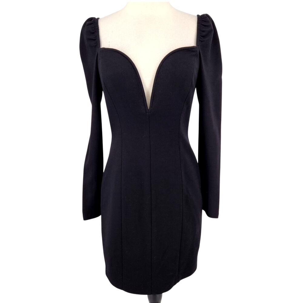 Bailey 44 Portrait of Doreen Bodycon Dress Black Size Small Wired V-Neck Chic